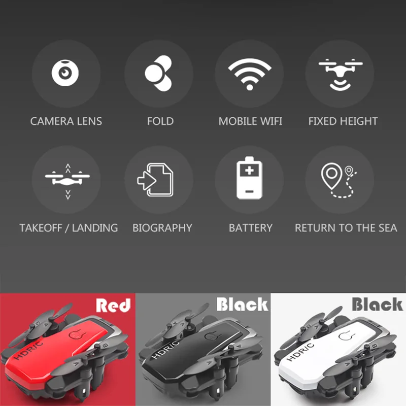 D2 LF606 D9 Foldable Mini Drone With RC Quadrocopter With Camera HD Quad-Counter With High Hold RC