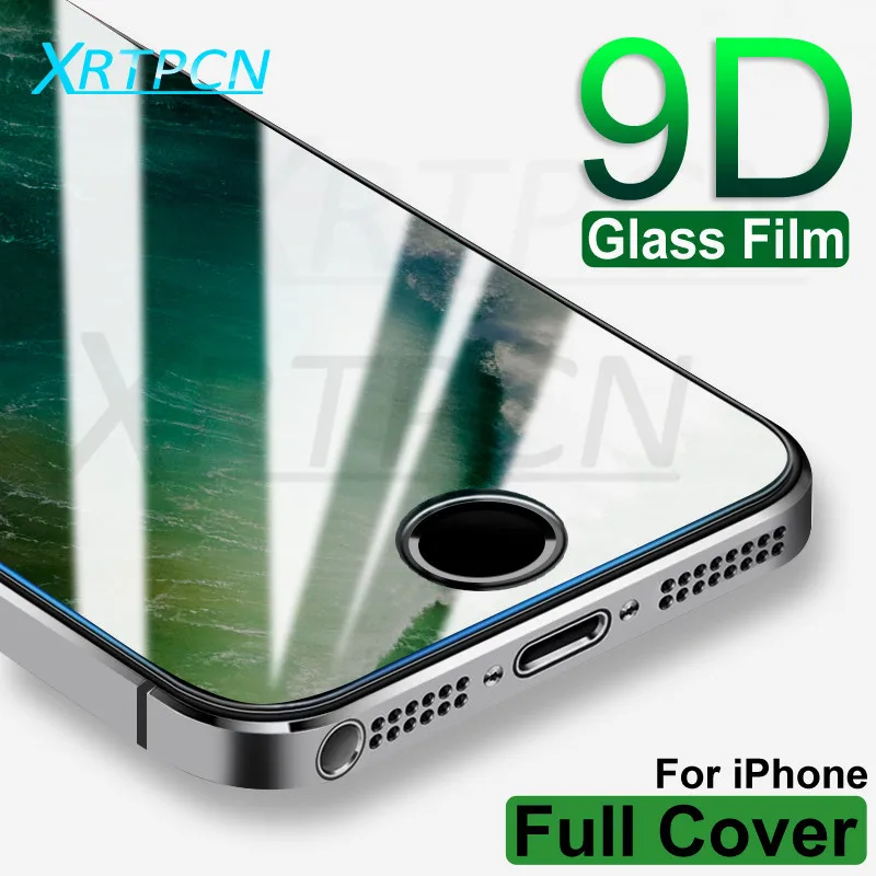 9D защитный противоударный экран из высокопрочного Стекло для Apple iPhone 5S 5C SE 5 Экран протектор безопасности Стекло на для iPhone 5S, SE защитная пленка