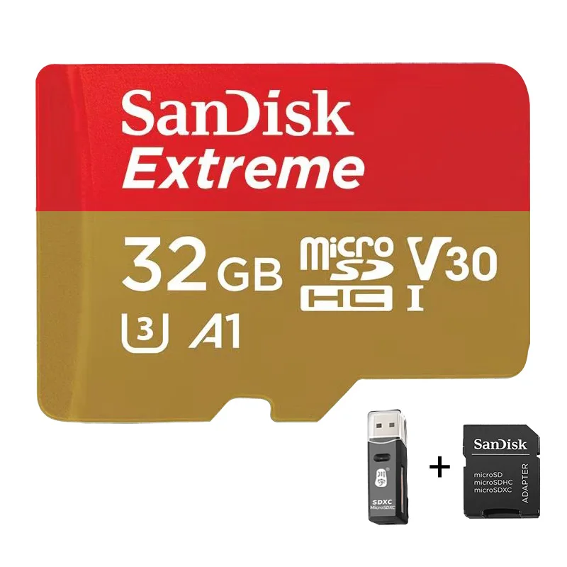 SanDisk32GBReading High Speed Mini Micro SD Card Apple Adapter Memoria Extreme Micro SD Card Class10 tf Card For Recording 2 Slot Pro Adapter HD 4K - Цвет: SanDisk32GBReading