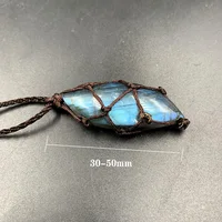 Cristal naturel Labradorite pierre pierre précieuse ornement pierre de lune Sunstone ornement Divination méditation spirituelle bijoux ornement 2