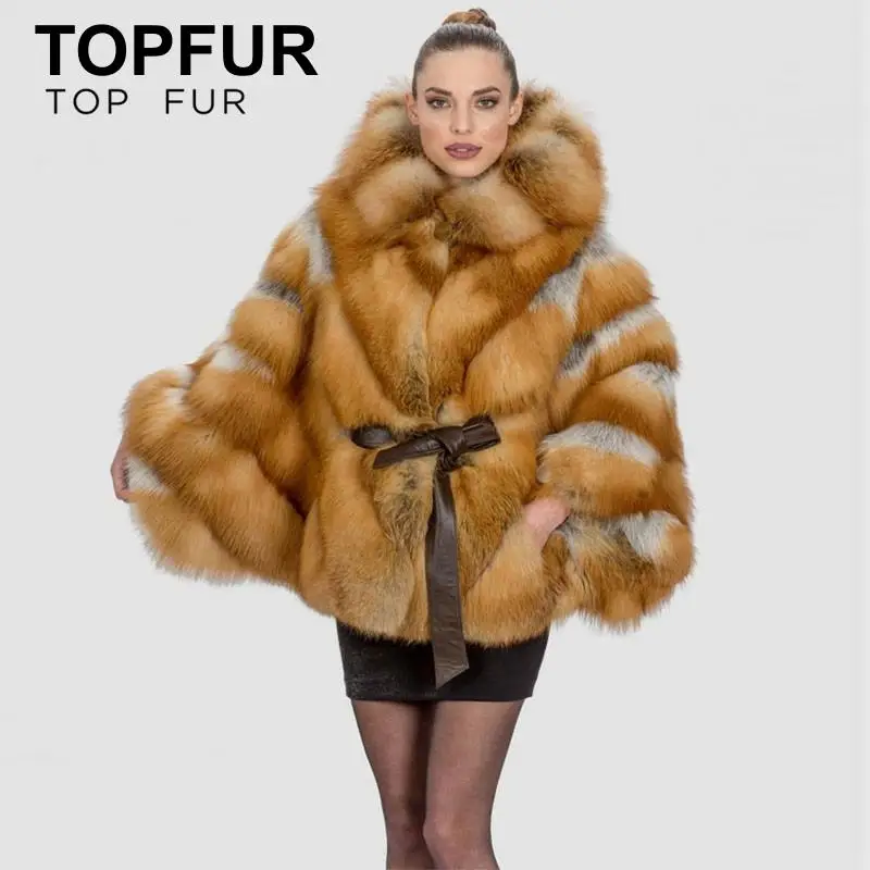 Женская шуба из натурального Лисьего меха длинная теплая верхняя одежда 80 см |