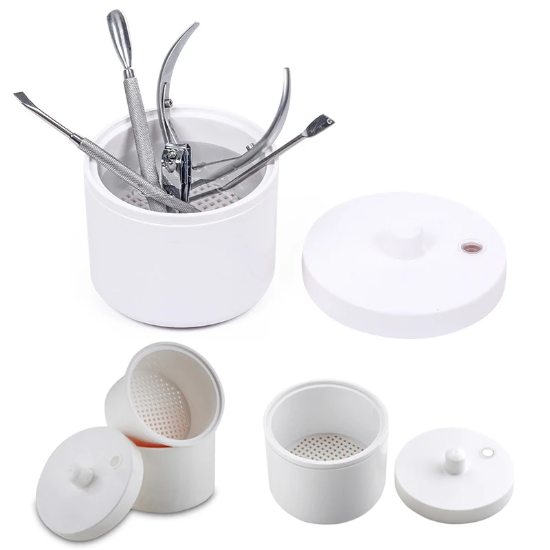 

Nail Tools Cleaner High Temperature Professional Disinfection Sterilizer Box For Manicure Tool Sterilizer Sterilizing Bowl 666