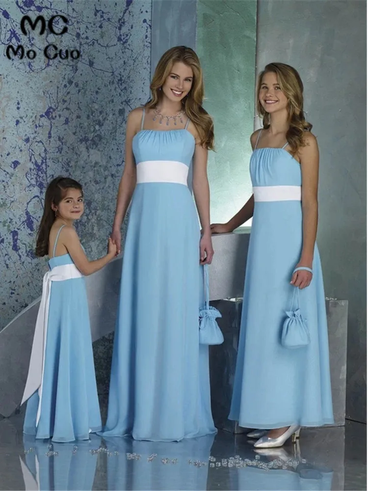 baby dress Свадебное платье длинные платья подружек невесты Спагетти ремни плиссированные ленты ремень шифоновое платье подружки невесты для женщин - Цвет: baby dress