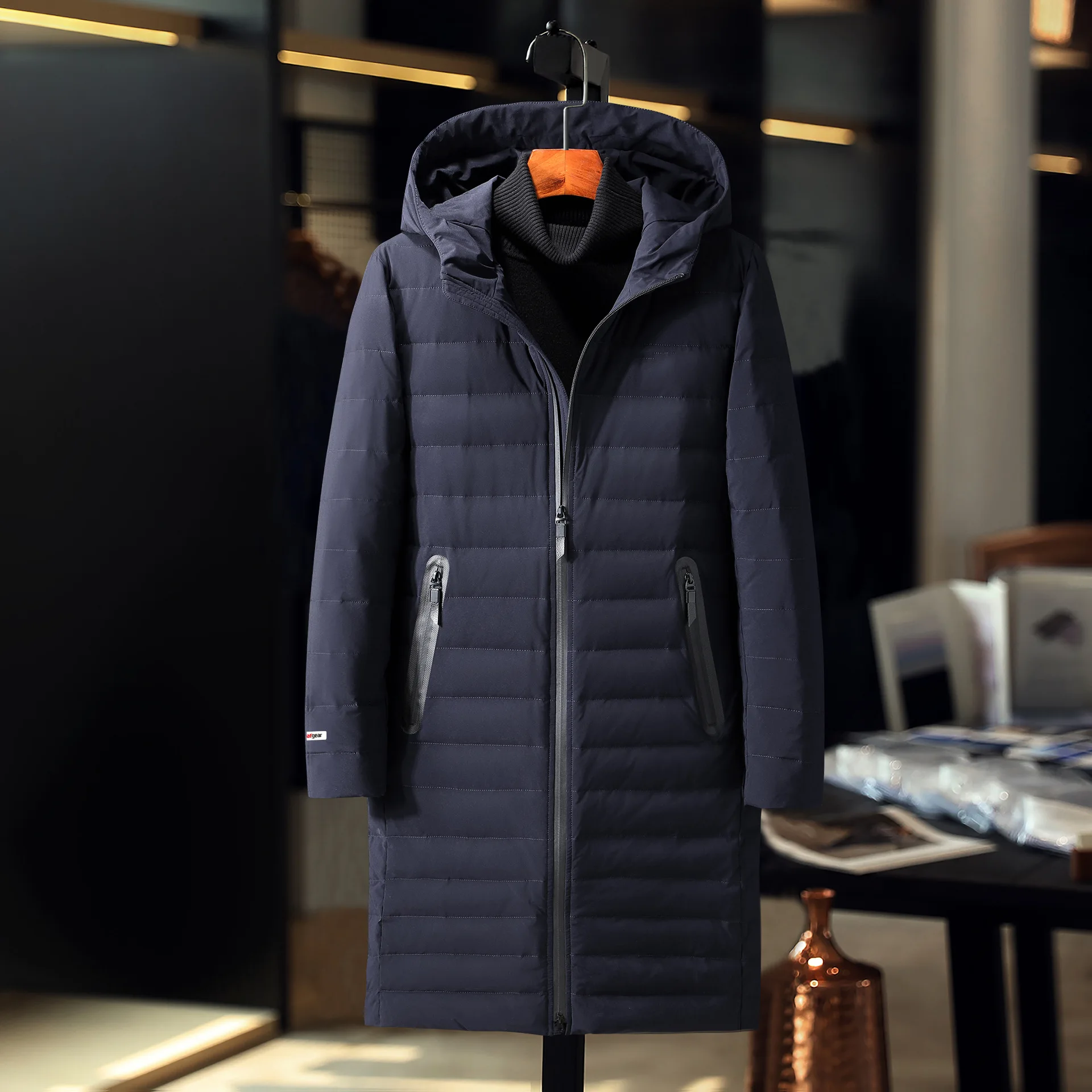 Customizable MEN'S down Jacket New Style Men's Long High-End Korean-style Slim Fit Outdoor Casual down Jacket Fashion