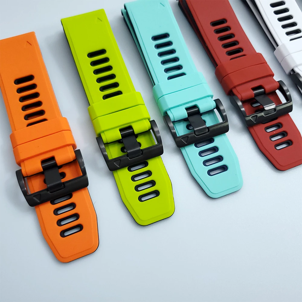 Ремешок силиконовый Easyfit для Garmin Fenix 6X 6 Pro 5 5X Plus 3HR 26 мм 22 быстросъемный браслет