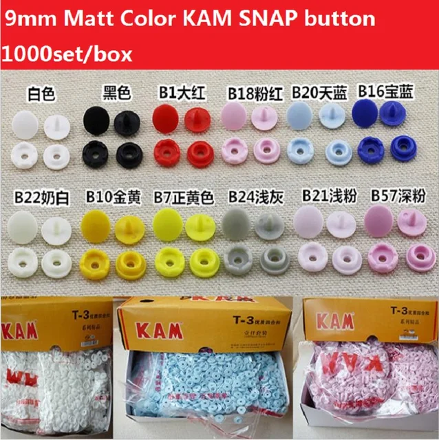 1000set White/black Kam Snap Button T3 T5 T8 Wholesale Complete Sets Kam  Snaps Press Poppers Resin Snaps Fasteners - Buttons - AliExpress