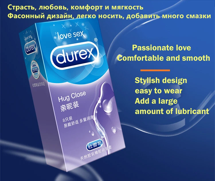 Durex Condom 100/64/32 Pcs Box Natural Latex Smooth Lubricated Contraception 4 Types Condoms for Men Sex Toys Products Wholesale 7