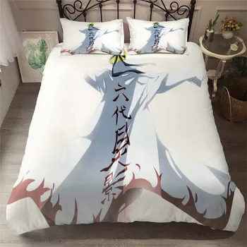 

HELENGILI 3D Bedding Set Naruto Print Duvet Cover Set Bedcloth with Pillowcase Bed Set Home Textiles #NT-07
