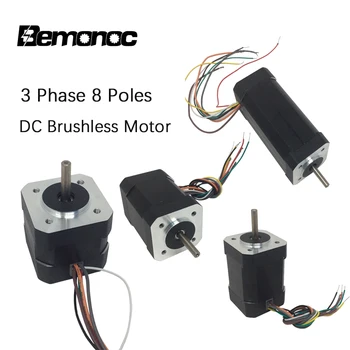 

Bemonoc Diameter 42mm BLDC DC 24V Brushless Electric Motor 4000/5000rpm High Torque Brushless 3 Phase 8 Poles DC Brushless Motor