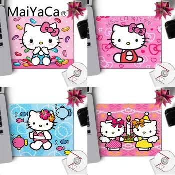 

MaiYaCa Hello Kitty cat Office Mice Rubber Mouse Pad Non-Slip Laptop Computer gaming mouse mat 22x18cm mouse pad gamer desk mat
