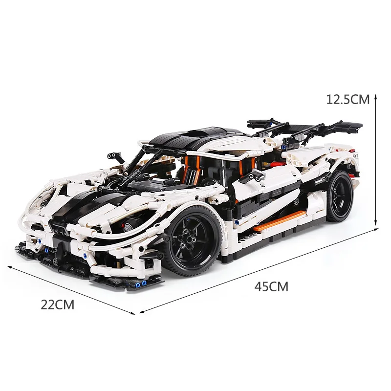Yeshin 13120 MOC 4789 Technic koenigseзурованный Супер спортивный гоночный автомобиль городская
