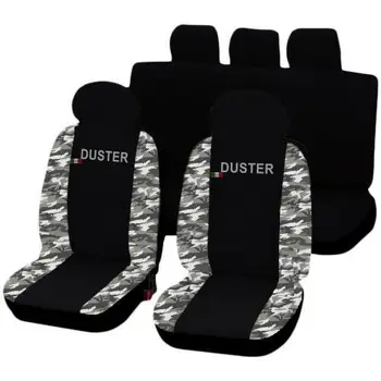 

COPRISEDILI AUTO DACIA DUSTER FODERE BICOLORE NERO - MIMETICO CHIARO