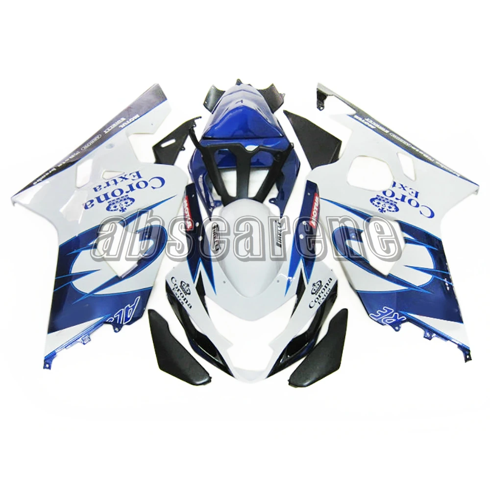 Полный комплект обтекателей для Suzuki GSXR600 GSXR750 K4 2004 2005 G-SXR750 04 05 ABS пластиковые мотоциклетные Обтекатели глянцевые белые синие чехлы