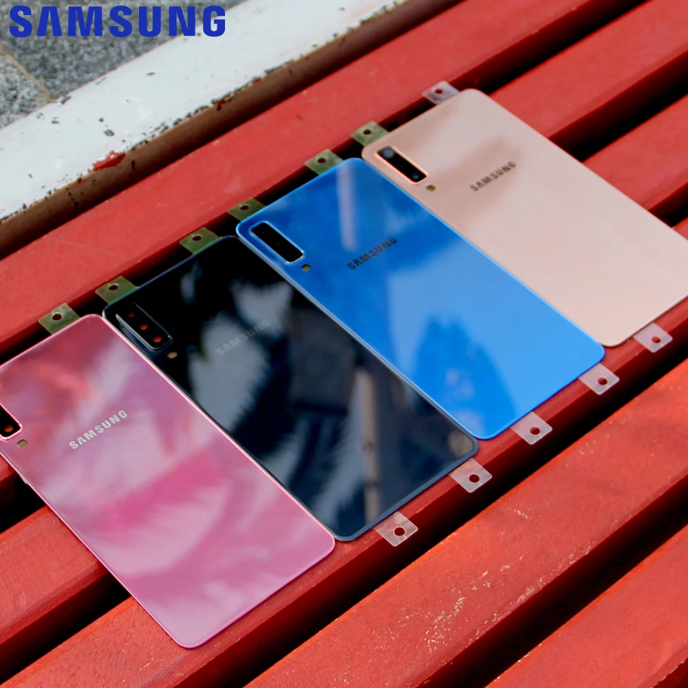 Оригинальный Samsung Корпус задняя крышка чехол для SAMSUNG Галактики A7 2018 версия SM A730x