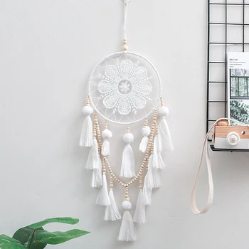 

Handmade Wall Hanging Lace Tassel Dreamcatcher Bohemian Home Art Decor for Living Room Bedroom Wall Decoration Ornament