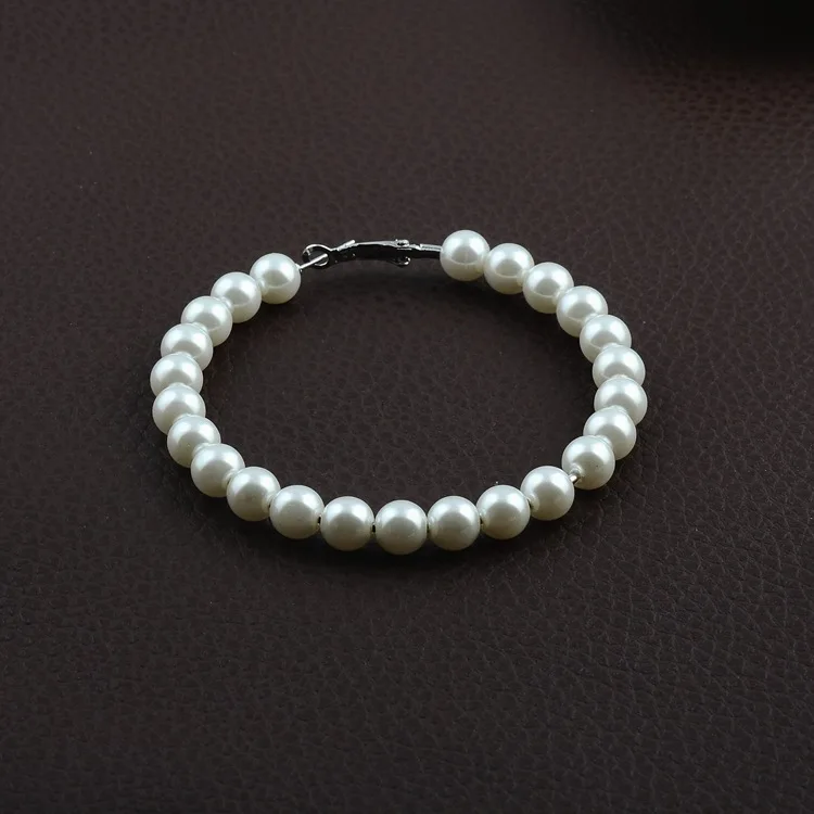 diameter 4CM Новые жемчужные серьги-гвоздики для женщин, большие жемчужные круглые серьги, длинные серьги, модное Европейское Ювелирное Украшение для ночного клуба - Окраска металла: diameter 4CM