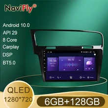 Nowy 6GB + 128GB Octa Core QLED 1280*720 Android 10 Radio samochodowe nawigacja odtwarzacz GPS dla Volkswagen Golf 7 2012 - 2020 nr 2 Din DVD