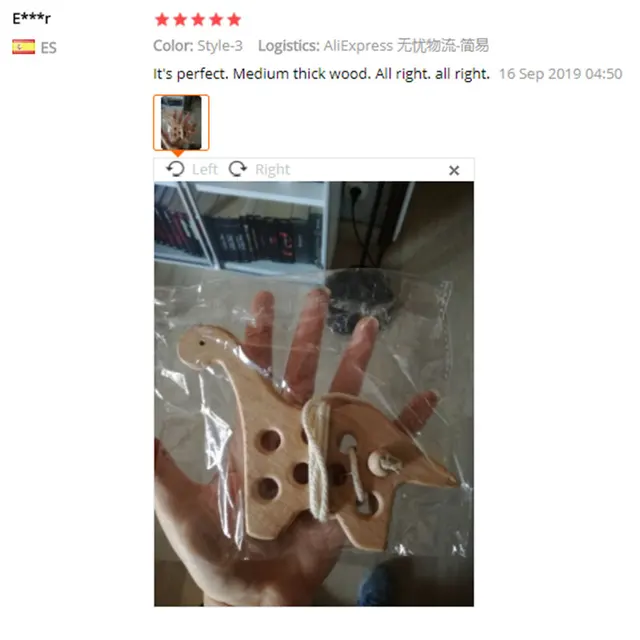 Wooden Kindergarten Mouse Threading Board Lacing Beech Wooden Sewing Toys Dinosaur Button Beaded Blocks For Boys Girls Products 6