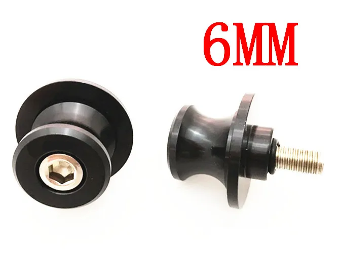 motorcycle 6mm 8mm 10mm swing arm Spool Sliders Swingarm Spool slider for KTM 65SX XC 85SX XC 105SX XC 125EXC 125 144SX - Цвет: black-6mm