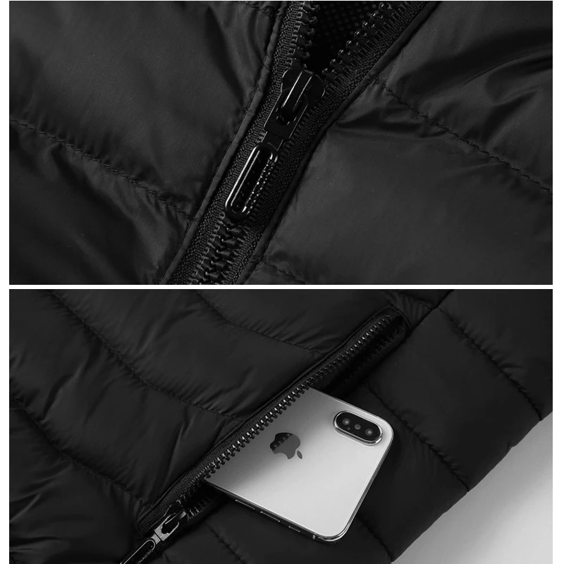 Мужские пальто со съемной шляпой, с интерфейсом USB, теплая хлопковая одежда, Зимняя Мужская парка, куртки, стеганое пальто, верхняя одежда 1535