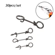 30 шт нержавеющая сталь рыболовные снасти Fastach зажимы поворотные застежки для рыбалки поворотный Прокат кнопки быстрого аксессуар для соединения 15/18/22/26 мм