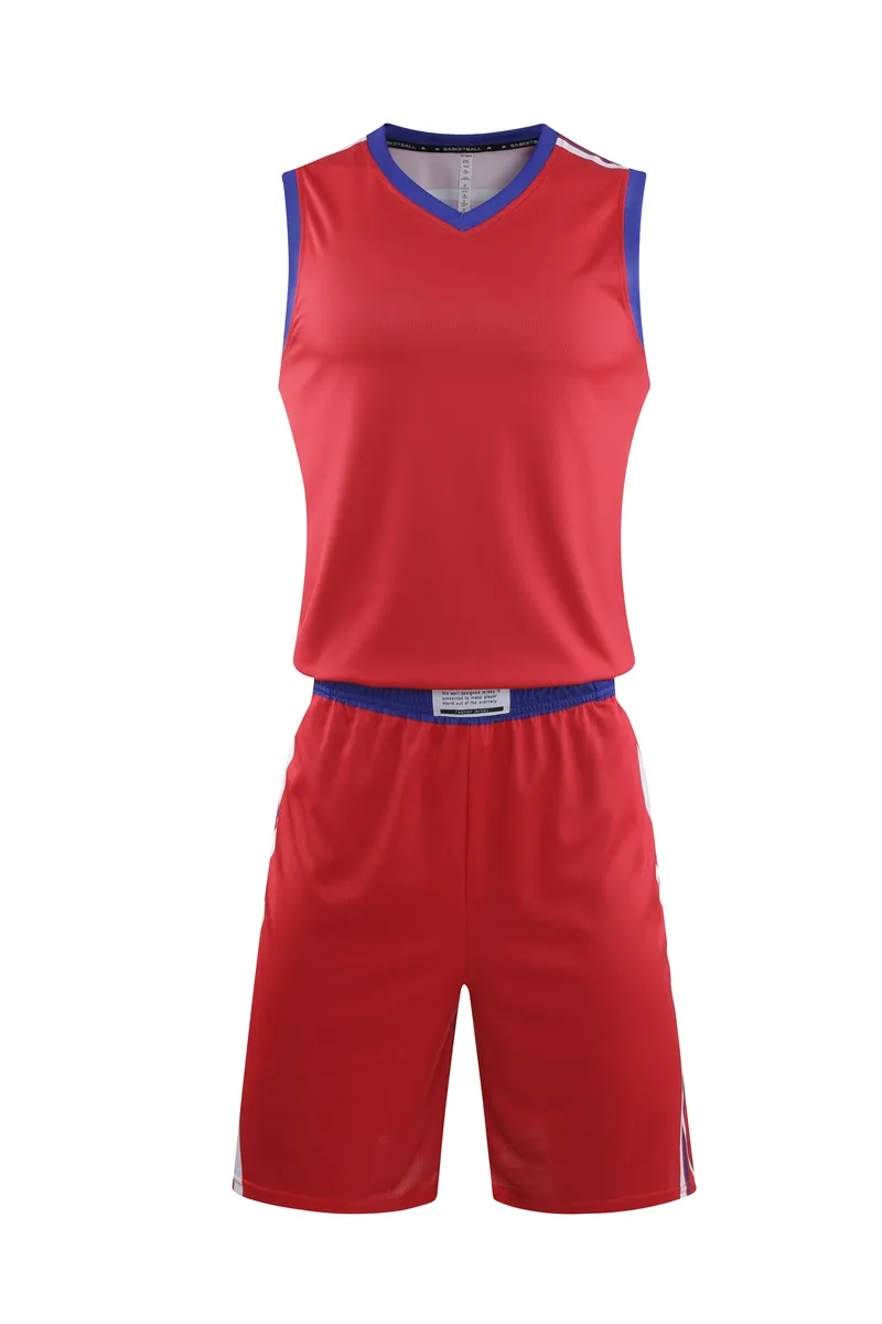 HOWE AO, спортивная одежда для взрослых, баскетбольная тренировочная майка, набор для мужчин, пустые спортивные костюмы для колледжа, дышащая спортивная баскетбольная форма - Цвет: Красный