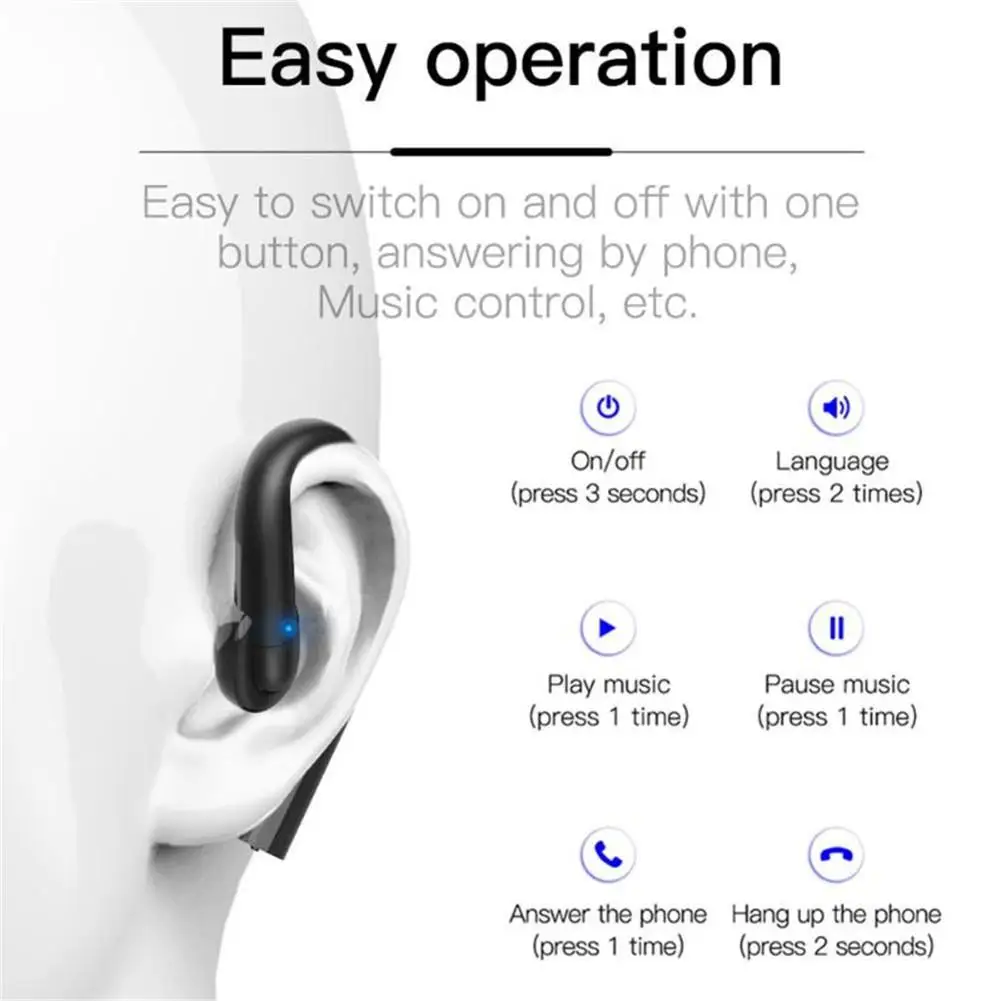 IP67 Waterproof Noise Cancelling Stereo Earphone Bluetooth Headphone Headset On Ear for IOS Android Samsung iPhone XR XS X HTC