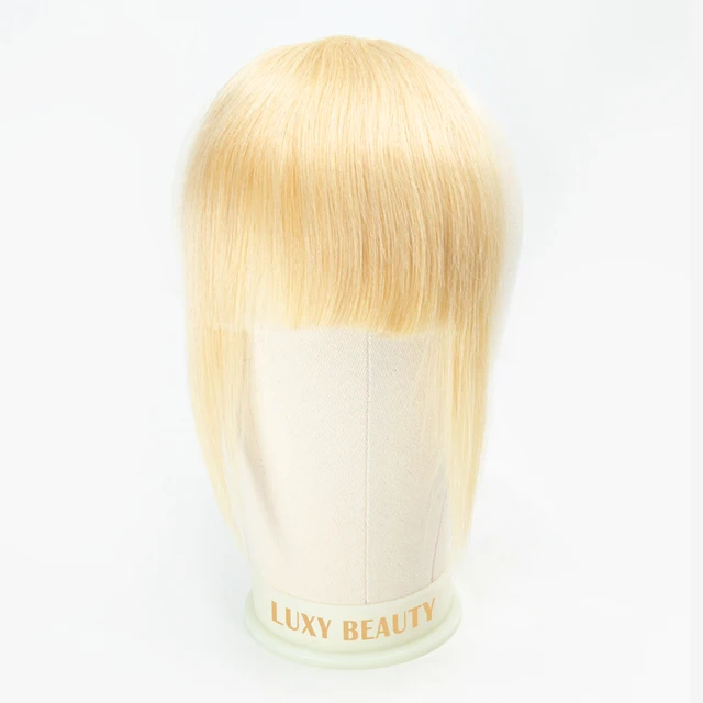 Human Hair Bangs 3 Clips 3D Blunt Cut Natural Hair Bangs OverHead Clip In Hair Extensions Non-Remy 2.5