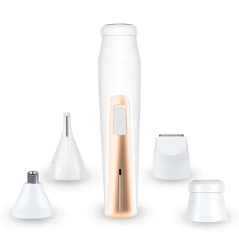 

4-in-1 Portable Body Hair Removal Kit Women Painless Electric Nose Hair Eyebrow Trimmer Body Shaver Epilator