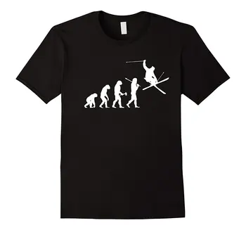 

Alpine Downhill Skies Skier Evolution Funny T-Shirt Fashion New Arrival Simple Fashion Men'S T Shirts Short Sleeve Brand