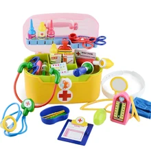 Детский медицинский ящик для инструментов, игрушечный чемоданчик, игрушка для доктора, ролевые игры, классические детские игрушки для моделирования детей