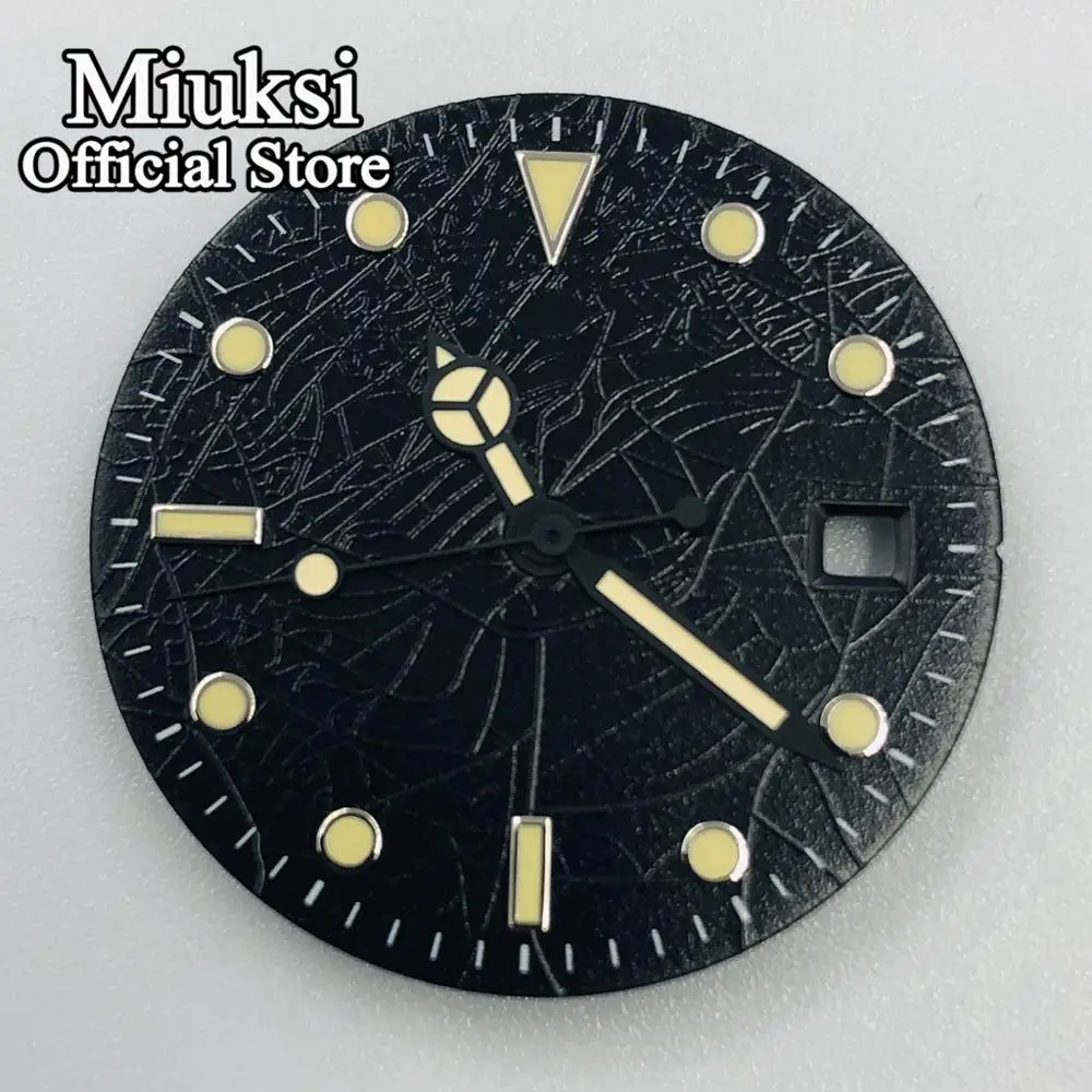 Светящийся циферблат Miuksi 29 2 мм + светящиеся стрелки для часов Miyota 8205/8215/821A Mingzhu DG