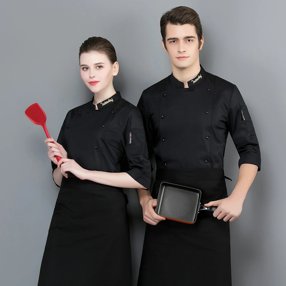 Food Service Restaurant hotel Short-sleeve Chef Uniform Unisex Kitchen Chef men Breathable Kitchen work clothes men Chef Jacket