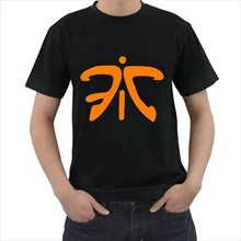 Команда Fnatic Dota 2 черная футболка Летняя новый модный дизайн для