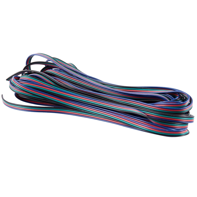 4 Colors 10M RGB Wire Cable Extension Cable for LED Strip RGB 5050 3528 Rope