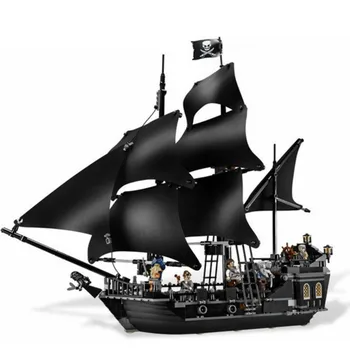 

Black Pearl Ship Building Blocks Queen Anne's Revenge Pirates Caribbean Bricks Pirates Ship Boat Model Toys for Boys and Girls