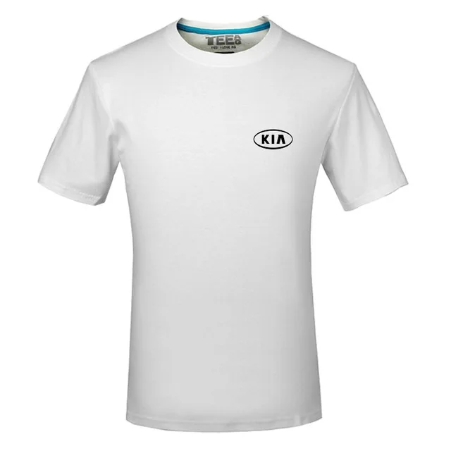 Логотип Kia футболка с буквенным принтом модные футболки с круглым вырезом Футболка с коротким рукавом g