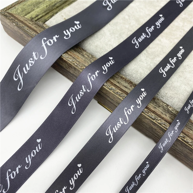 5-Yard Printed Polyester Ribbon for Romantic Gift Wrapping and Wedding Decoration