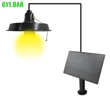 Gylbab escudo solar conduziu a lâmpada do corredor luz varanda teto retro pingente pendurado sombra à prova dwaterproof água e27 edison lâmpada à prova dwaterproof água(China)