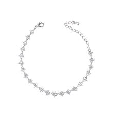 WEIMANJINGDIAN Новое поступление треугольная форма кубического циркония CZ Циркон Хрустальный Теннисный браслет для женщин невесты или подружки невесты