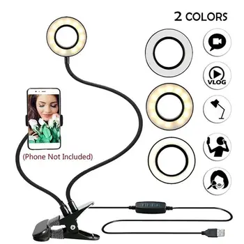 

Selfie Ring Light White Black Ring Light Dimmable Live Broadcast Lighting Universal LED Ring Light Camera Makeup Portable