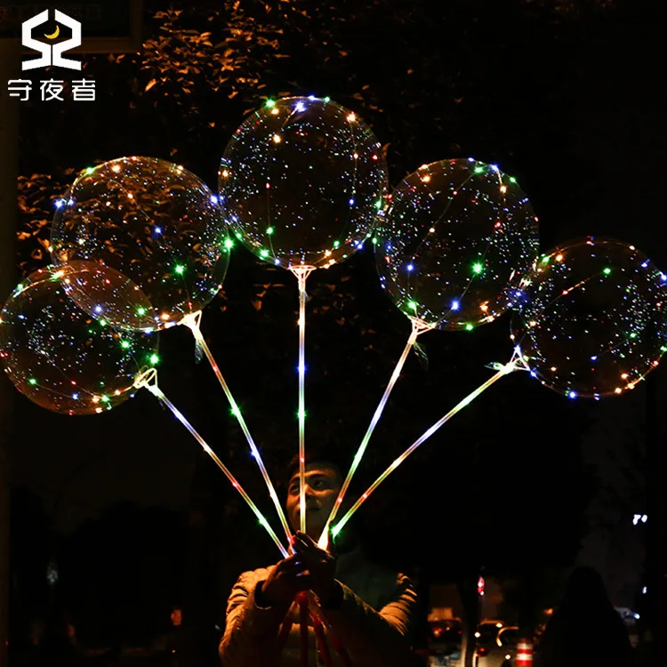 

Hot Selling Party Flash Steady Balloon Hand-Held Ocean Ball INS Net Red Balloon Colorful Lights Night Market LED Lovers' Day Hot