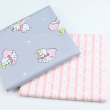 Милый маленький летающий слон, хлопок, саржевая ткань, Лоскутная Ткань, сделай сам, швейная стеганая одежда, материал для ребенка и ребенка