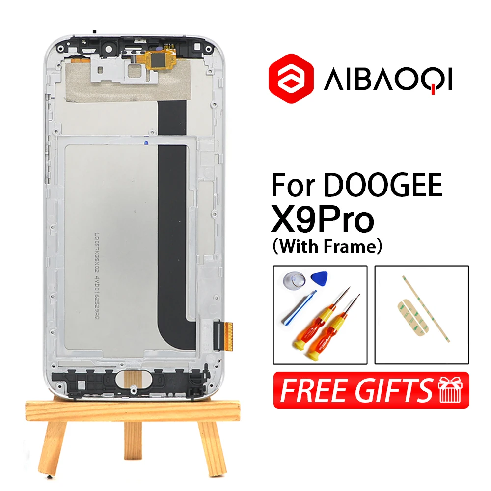 AiBaoQi 1280x720 ЖК-дисплей+ 5,5 дюймов сенсорный экран+ рамка дигитайзер сборка Замена для телефона Doogee X9 Pro
