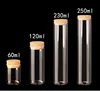 1pcs 60ml 120ml 200ml 230ml 250ml Glass Test Tube with Cork Stopper Bottles Jars Vials Container DIY Craft Bottles 3