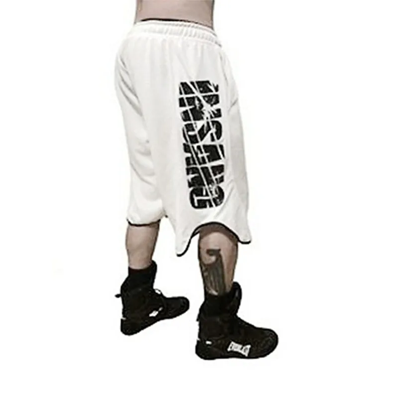 Pantalones cortos de malla para hombre, holgados, para Fitness, culturismo, correr, de chándal, duraderos, para entrenamiento, novedad