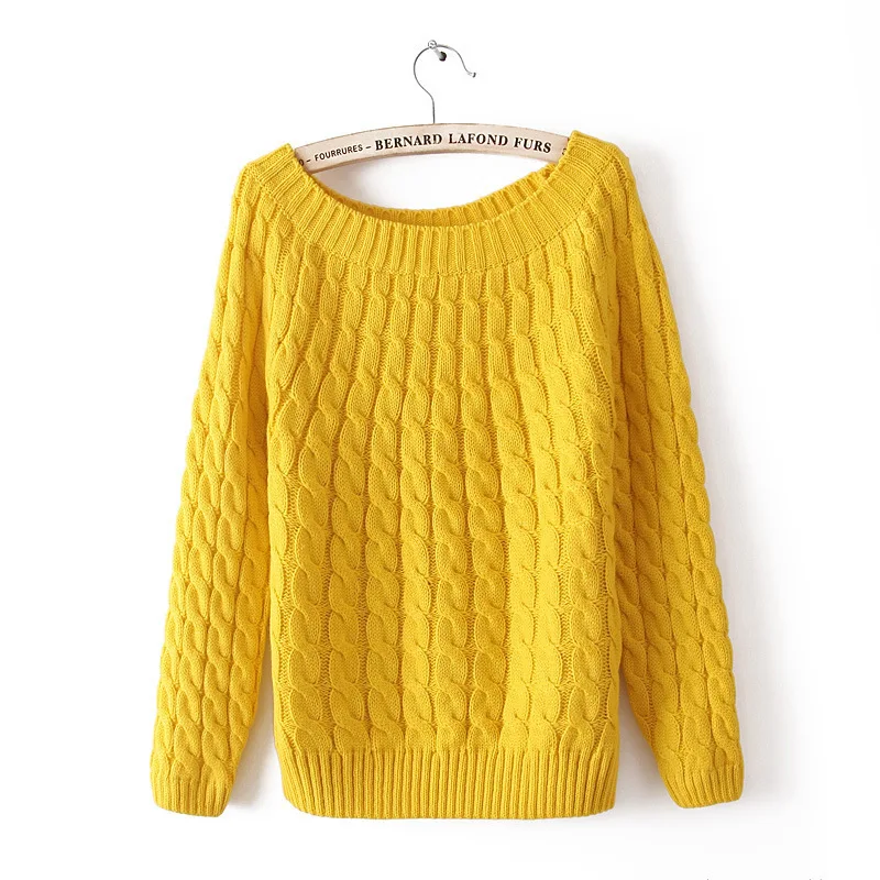 

Twisted Pullover Retro Plus Size Sweater Large Size Female Loose Bottoming Sweater Women Sweaters Pullovers