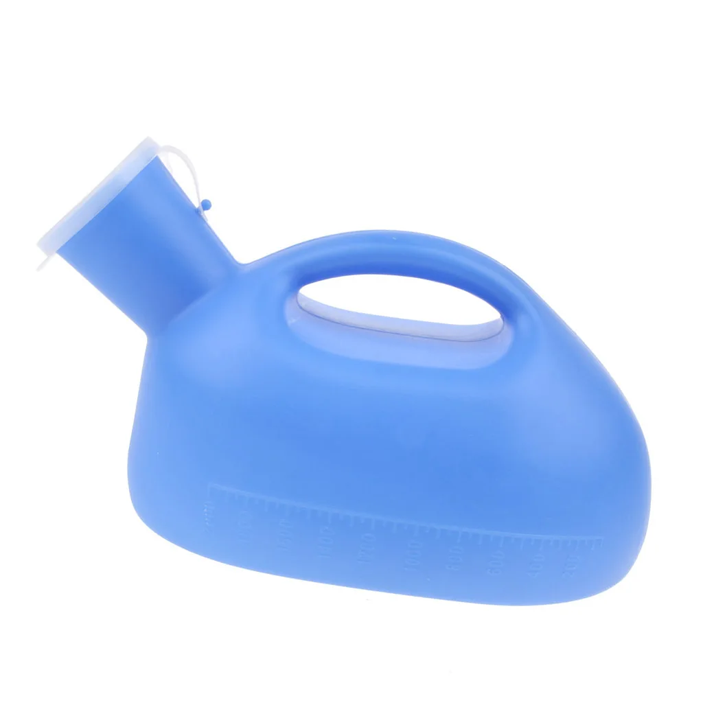 Urinals for Men 2000ml Thick Plastic Mens Bedpan Bottle with Lid - Spill Proof Urinary Bottle Male Urinal Pee Bottle 3
