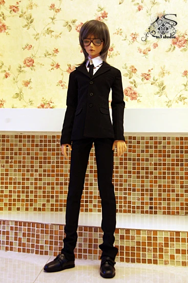 1/4 1/3 BJD наряды кукла черный костюм Одежда Аксессуары для BJD/SD ID72 сильный дядюшка, не включает в себя куклы, обувь, парик и другие E2607