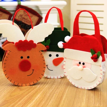 

Merry Christmas Gift Bags Xmas Tree Plastic Packing Bag Snowflake Christmas Candy Box New Year 2021 Kids Bag Noel Decor